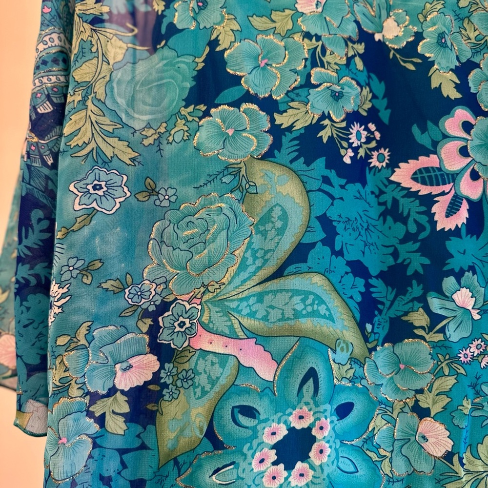 Semi-Sheer Multicolored Tunic, Can Also Be Used A… - image 5